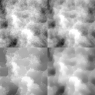 Several sample images of generated noise