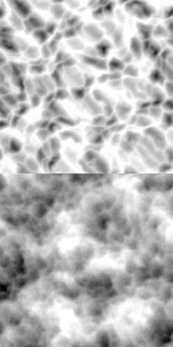 Several sample images of generated noise