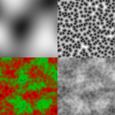 Several sample images of generated noise