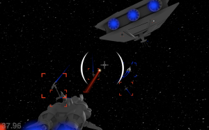 screenshot of in-game spaceship combat